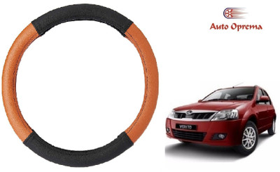 Auto Oprema Steering Cover For Mahindra Verito(Black, Tan, Leatherite)