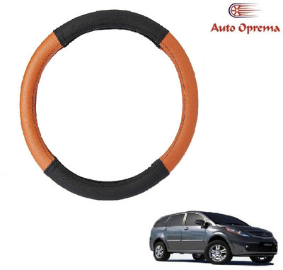 Auto Oprema Steering Cover For Tata Aria(Black, Tan, Leatherite)