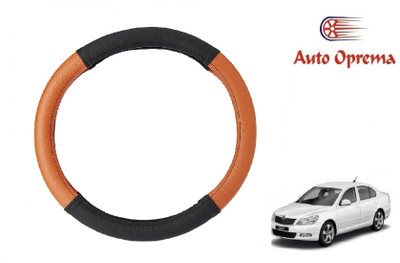 Auto Oprema Steering Cover For Skoda Laura(Black, Tan, Leatherite)