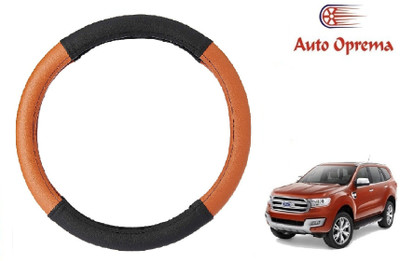 Auto Oprema Steering Cover For Ford Endeavour(Black, Tan, Leatherite)