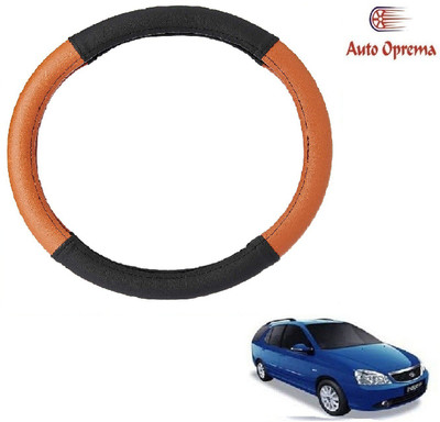 Auto Oprema Steering Cover For Tata Indigo Marina(Black, Tan, Leatherite)