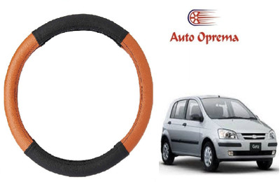 Auto Oprema Steering Cover For Hyundai Getz(Black, Tan, Leatherite)