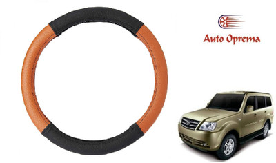 Auto Oprema Steering Cover For Tata Sumo Grande(Black, Tan, Leatherite)