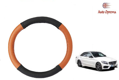 Auto Oprema Steering Cover For Mercedes Benz C250(Black, Tan, Leatherite)