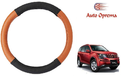 Auto Oprema Steering Cover For Mahindra XUV 500(Black, Tan, Leatherite)