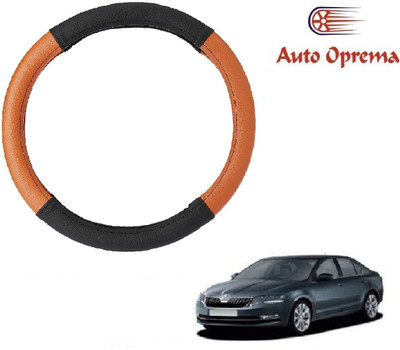 Auto Oprema Steering Cover For Skoda Octavia(Black, Tan, Leatherite)