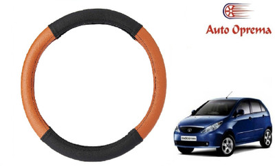 Auto Oprema Steering Cover For Tata Indica Vista(Black, Tan, Leatherite)