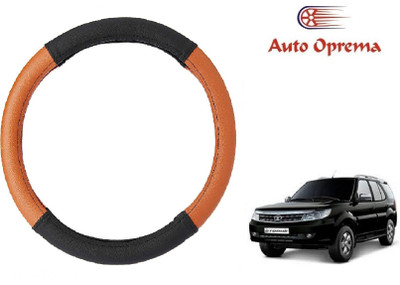 Auto Oprema Steering Cover For Tata Safari Storme(Black, Tan, Leatherite)