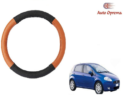 Auto Oprema Steering Cover For Fiat Grand Punto(Black, Tan, Leatherite)