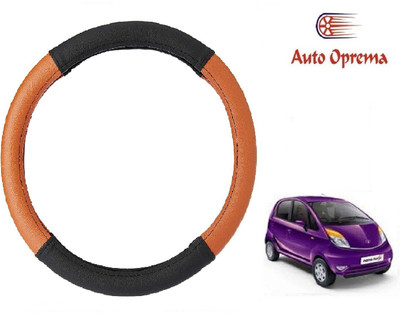Auto Oprema Steering Cover For Tata Nano(Black, Tan, Leatherite)