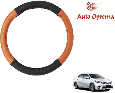 Auto Oprema Steering Cover For Toyota Etios Cross(Black, Tan, Leatherite)