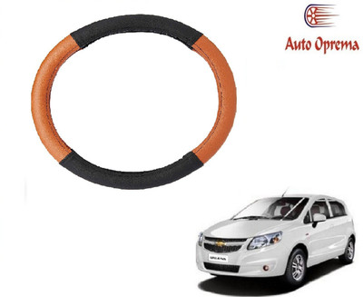 Auto Oprema Steering Cover For Chevrolet Sail Hatchback(Black, Tan, Leatherite)