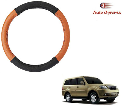 Auto Oprema Steering Cover For Tata Sumo(Black, Tan, Leatherite)