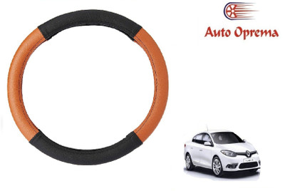 Auto Oprema Steering Cover For Renault Fluence(Black, Tan, Leatherite)