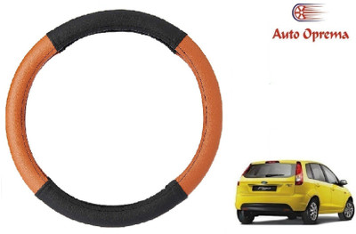 Auto Oprema Steering Cover For Ford Figo(Black, Tan, Leatherite)