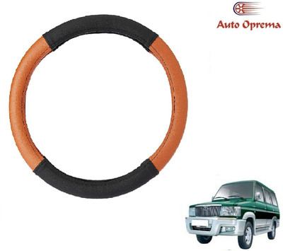 Auto Oprema Steering Cover For Toyota Qualis(Black, Tan, Leatherite)