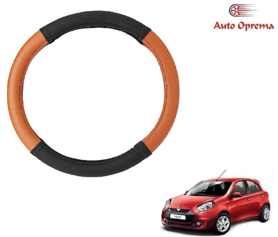 Auto Oprema Steering Cover For Renault Pulse(Black, Tan, Leatherite)