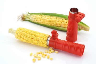 KUBER INDUSTRIES 2 Pieces Plastic Corn Cutter Kernel Stripper Cutter Seeds Remover (Red) Corn Slicer(1)