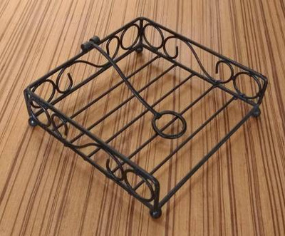 Giftoshopee 1 Compartments iron Tissue holder(Black)