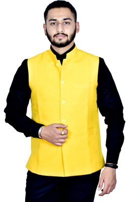 Divine creation Sleeveless Solid Men Jacket