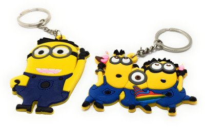 Key Era Minion Single Side Set of 2 Rubber Key Chain