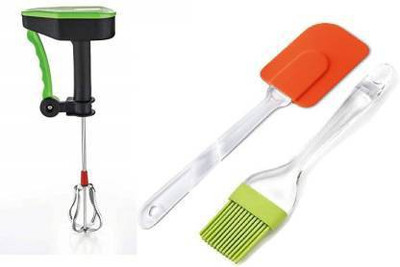 sell net retail SNR Hand Blender with silicon brush and Spatula Kitchen Tool Set(Multicolor, Blender, Spatula, Brush)