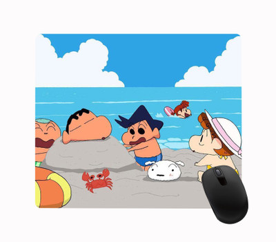 Impresion Shin-chan Cartoon Designer Printed Premium Designer Mouse Pad for Computer/Laptop (22.5cm x 19cm) - C129 Non Slip Base Mousepad(Multicolor)
