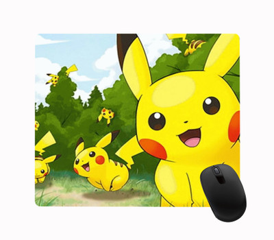 Impresion Pikachu Cartoon Printed Premium Designer Mouse Pad for Computer/Laptop (22.5cm x 19cm) - C5 Mousepad(Multicolor)