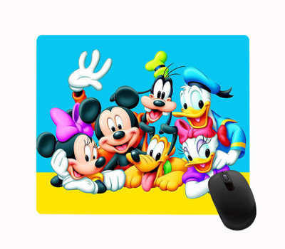 Impresion Mickey Mouse Cartoon Printed Premium Designer Mouse Pad for Computer/Laptop (22.5cm x 19cm) - C41 Mousepad(Multicolor)