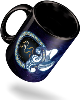 ECFAK Zodiac Aquarius Ceramic Coffee Mug(350 ml)