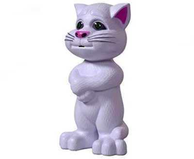 Rudransh Collections Talking Tom Toy for Kids Speaking Intelligent Touching and Mimicry Talking Tom Cat with Wonderful Voice(White) .(White)