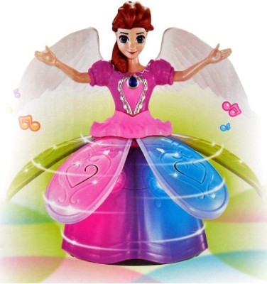 LooknlveSports Hot Sale Dancing Princess Doll Elsa Anna Doll |Wings Action Figure Rotating Light Music Model Dolls For Kids Learning & Educational Toy(Multicolor)