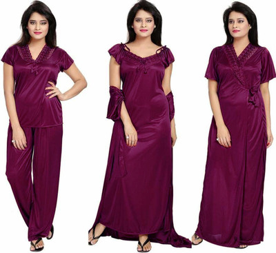 ovida Women Nighty(Purple)