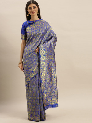 Shavya Woven Bollywood Pure Silk Saree(Blue)