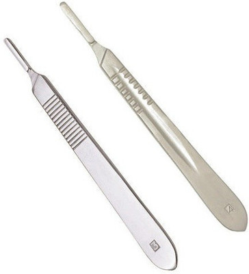 FusionKraft BP Handle No. 3 & BP Handle No. 4 (Combo Pack) Surgical Scalpel(Pack of 2)
