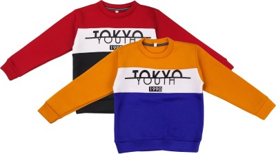 Fit N Fame Full Sleeve Color Block Boys & Girls Sweatshirt