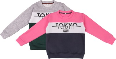 Fit N Fame Full Sleeve Color Block Boys & Girls Sweatshirt