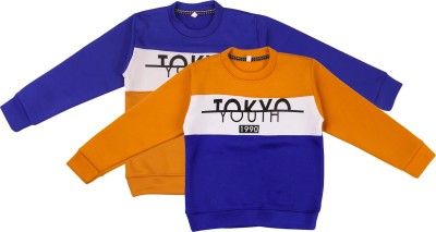 Fit N Fame Full Sleeve Self Design Boys & Girls Sweatshirt