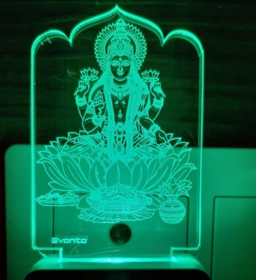 Super Ajanta Laxmiji Code:E004 3d Night Lamp Night Lamp(10 cm, Multicolor)