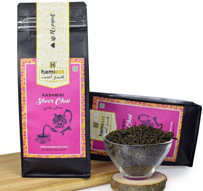 Hamiast Premium Kashmiri Namkeen Tea, Noon Chai, Pink Tea, Sheer Chai, Samovar Tea Unflavoured Green Tea Pouch(250 g)
