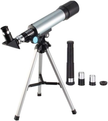 GROMITE 90X Zoom Astronomical Land and Sky Refractor Telescope Optical Glass Metal Tube with Tripod Refracting Telescope(Manual Tracking)