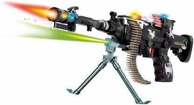 Just97 Machine Gun Toy with light and sound for kids 61 Guns & Darts(Multicolor)