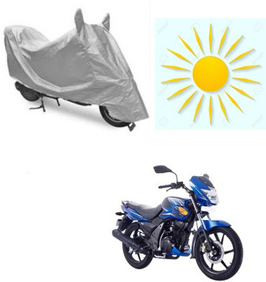 SANJU Waterproof Two Wheeler Cover for TVS(Flame SR125, Silver)