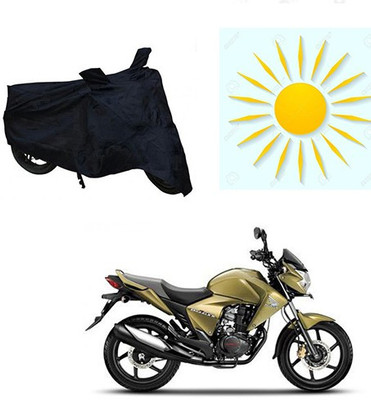 SANJU Waterproof Two Wheeler Cover for Honda(Unicorn Dazzler, Black)