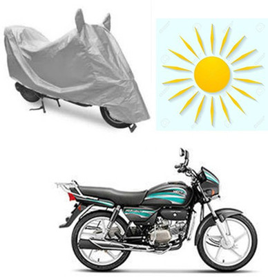 sr enterprises Waterproof Two Wheeler Cover for Hero(Splendor, Silver)