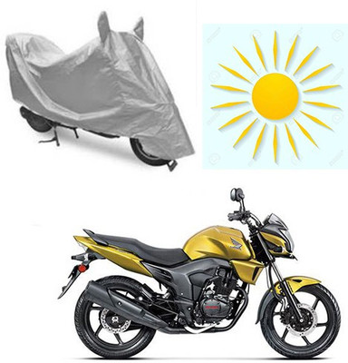 sr enterprises Waterproof Two Wheeler Cover for Honda(CB Trigger, Silver)