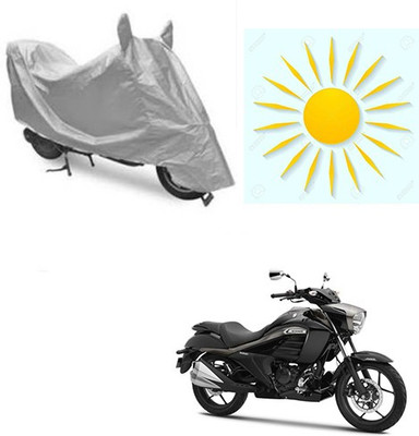 RPSENTTERPR Waterproof Two Wheeler Cover for Suzuki(Intruder, Silver)