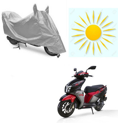 sr enterprises Waterproof Two Wheeler Cover for TVS(NTORQ, Silver)