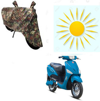 SANJU Waterproof Two Wheeler Cover for Hero(Electric Optima, Multicolor)