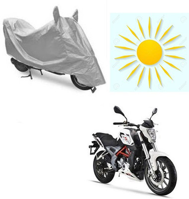 sr enterprises Waterproof Two Wheeler Cover for DSK Benelli(TNT 25, Silver)